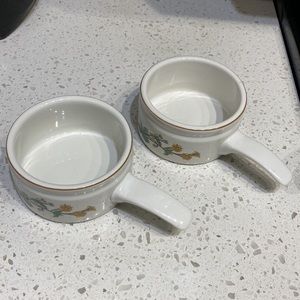 4 Fine Bake Wares/Soup Bowls with Handles